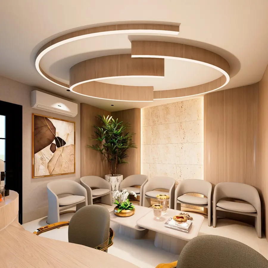 Sala de espera da Eluvya Clínica